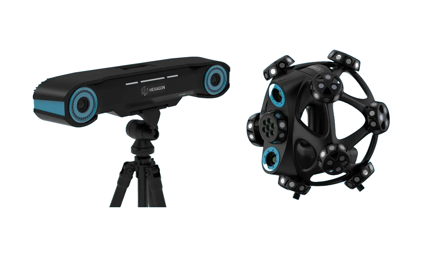HYPERSCAN 3D-skanner og HYPERTRACK optisk sporingsenhet på stativ